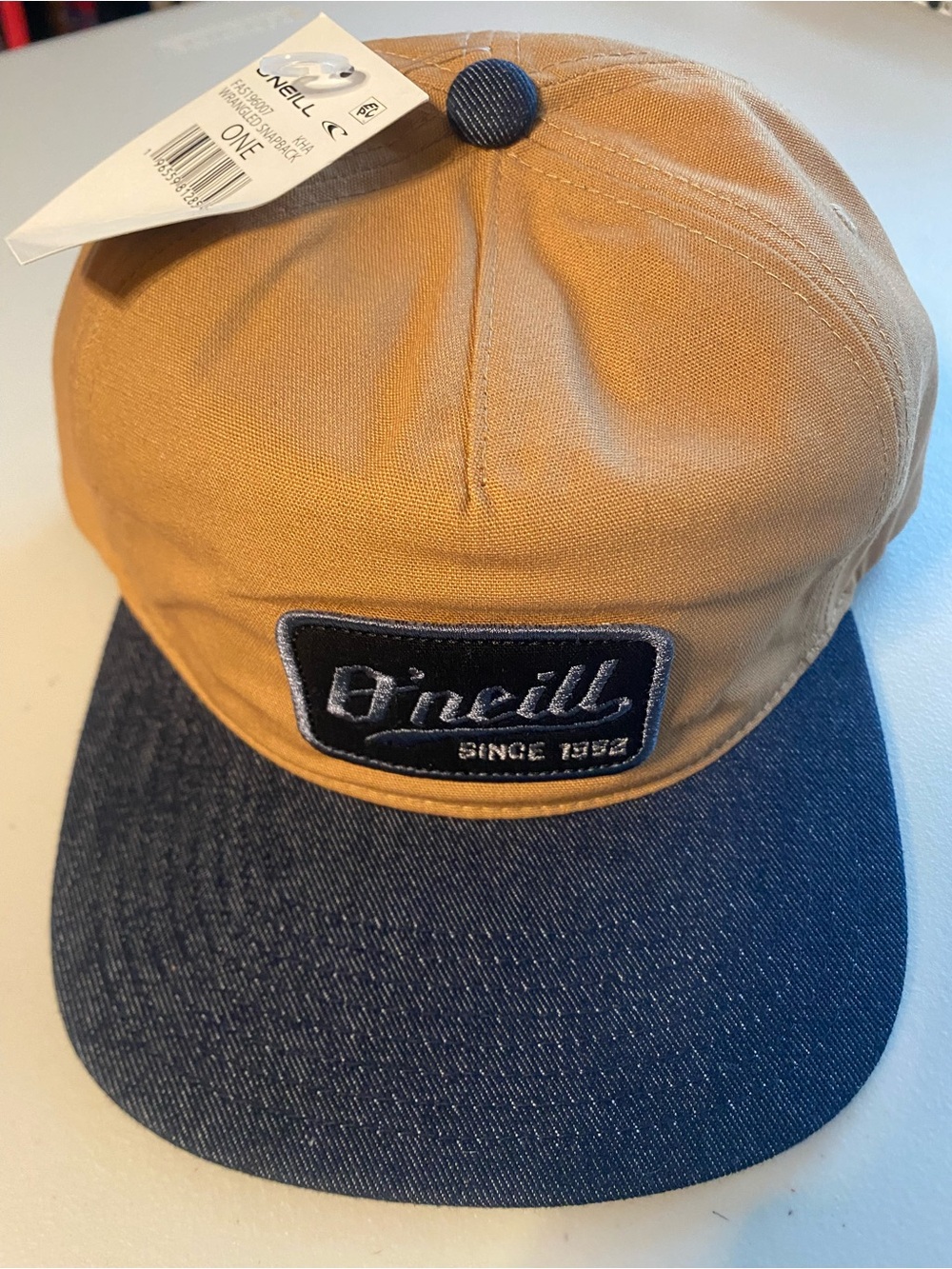 O'Neill Men's Wrangled Snapback
Khaki Tan Blue Denim Skater Surf Cap